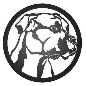 steel boxer dog|Boxer Dog Silhouette Metal Sign Round Steel Boxer Wall Art.